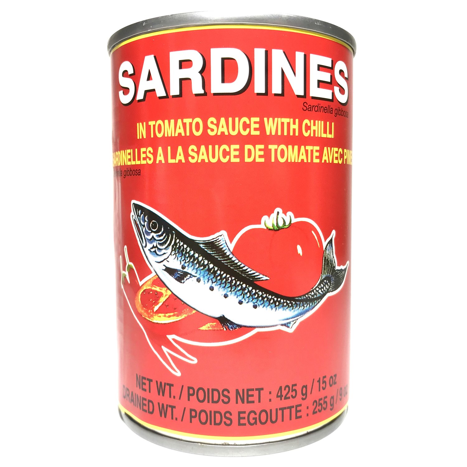 Canned Sardines in Tomato Sauce w/ Chilli 15 oz