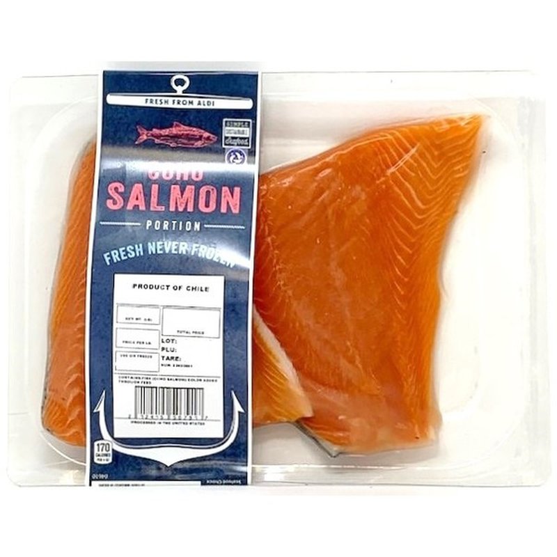 Fresh Farm Coho Salmon, 1 Ib package
