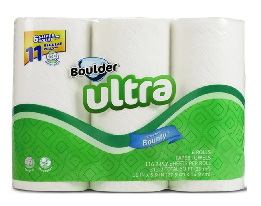 Boulder Multi Size paper towel - 116 sheets 6 Rolls