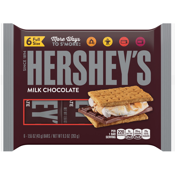 Hershey Milk Chocolate Bar, Full Size