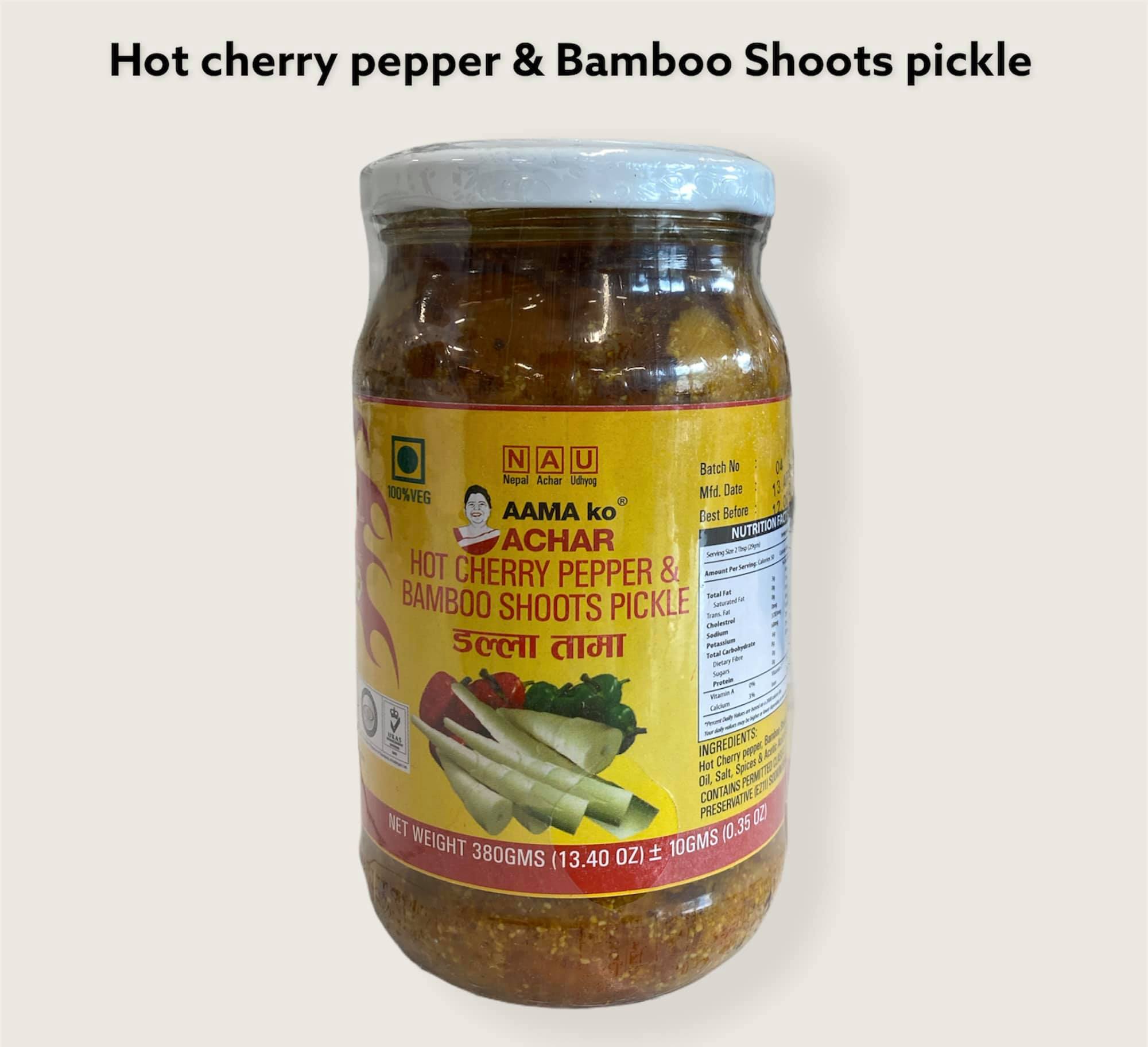 Aama ko Achar Hot Cherry Pepper & Bamboo Shoots Pickle