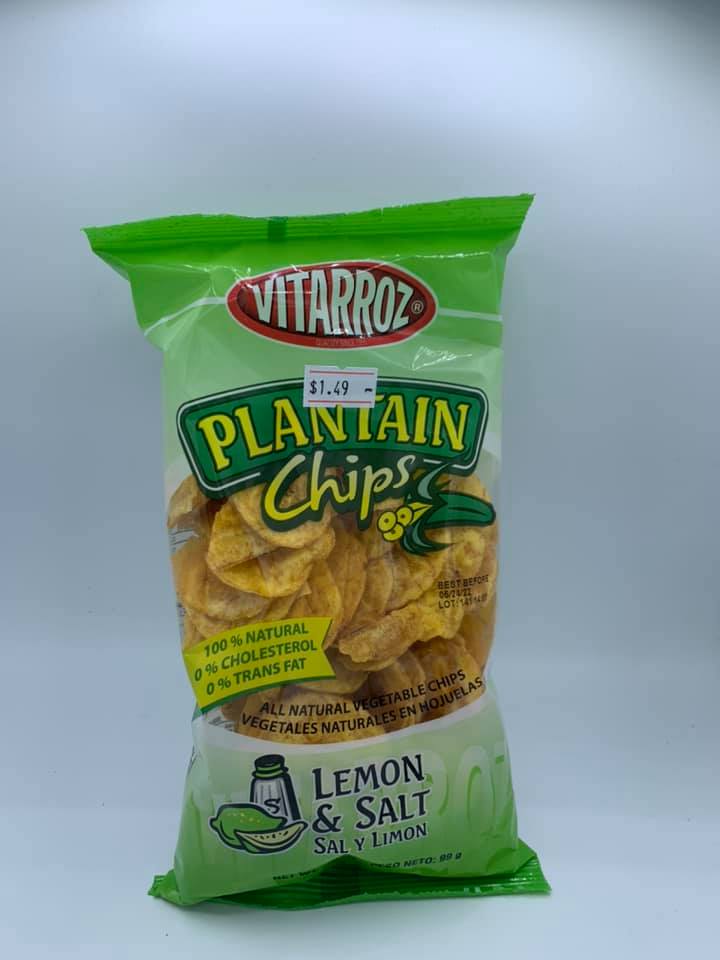 Vitarroz Plantain Chips lemon & Salt